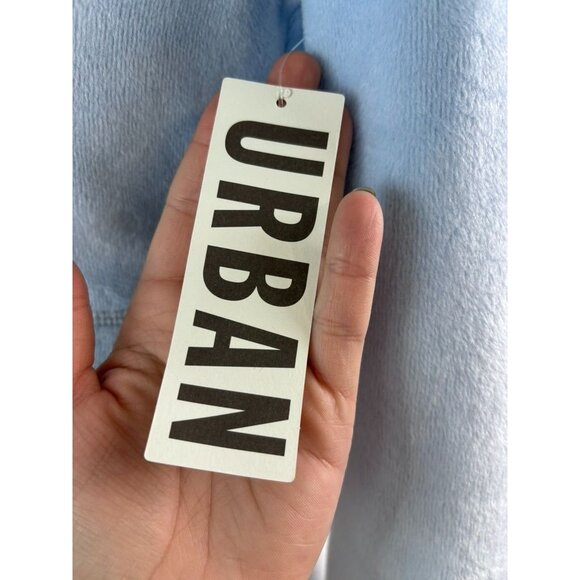 Urban Outfitters Out from Under women's small blue long sleeve cropped fuzzy top - Picture 6 of 11